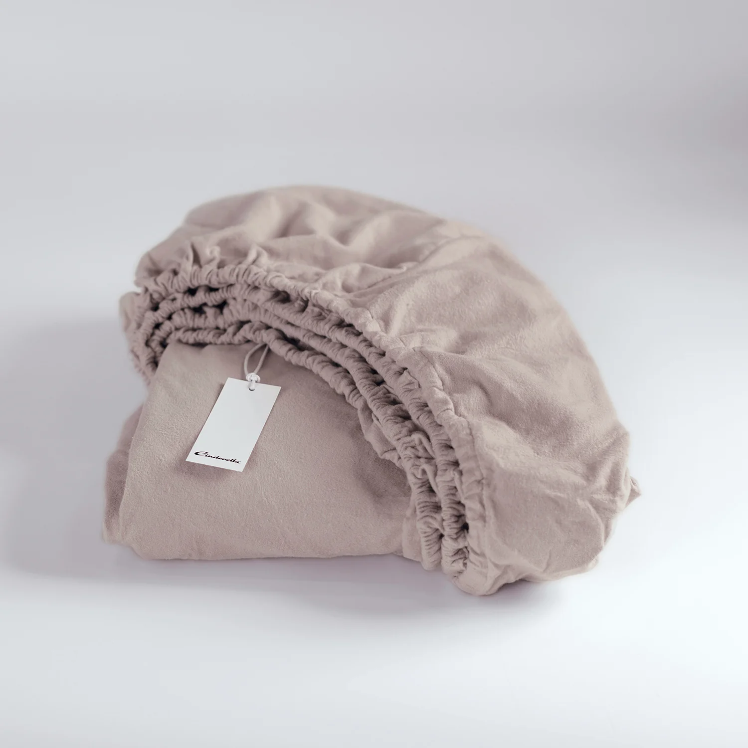 Hoeslaken flanel taupe