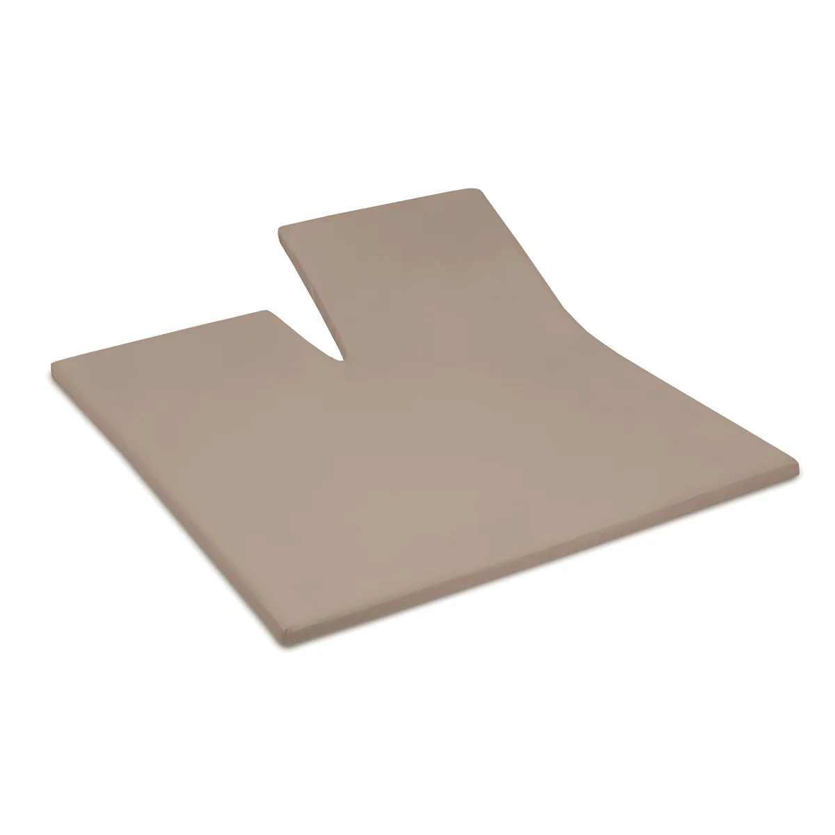 Topper hoeslaken enkele split badstof taupe