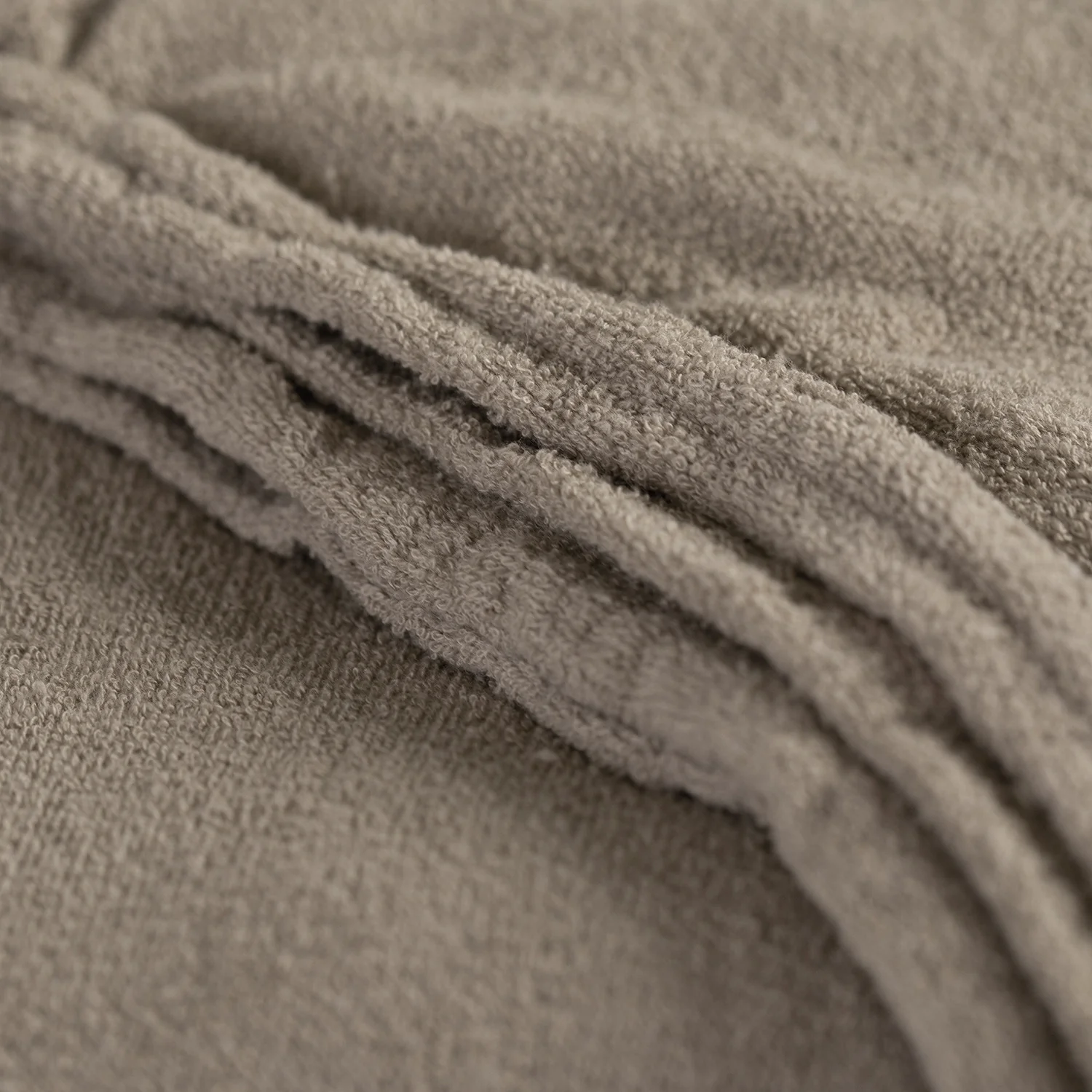 Topper hoeslaken enkele split badstof taupe - Image 2