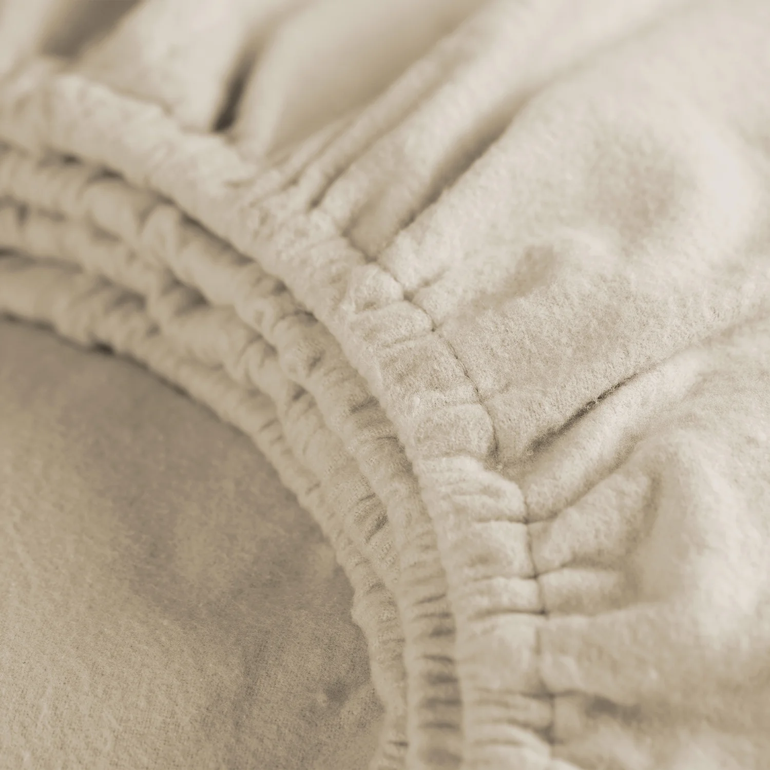 Topper hoeslaken flanel light sand - Image 2