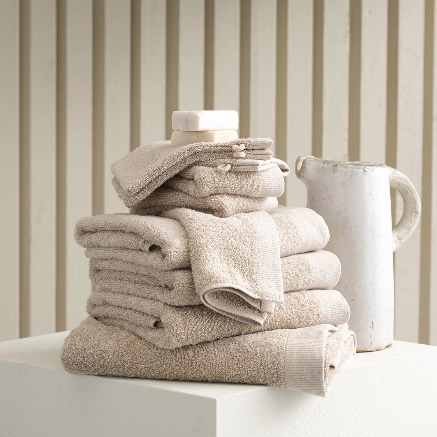 Weekend handdoek taupe (3 stuks) - Image 4