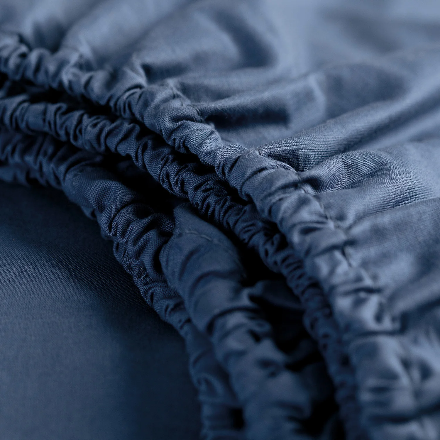 Weekend topper hoeslaken enkele split katoen navy - Image 2